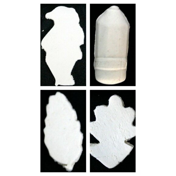 Lot of White Paintable Craft Pieces Flat & 3D Multiple Shapes House Apple Leaf - Picture 6 of 8